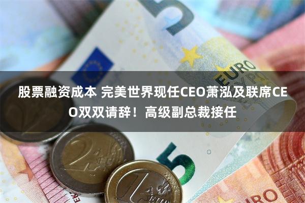 股票融资成本 完美世界现任CEO萧泓及联席CEO双双请辞！高级副总裁接任