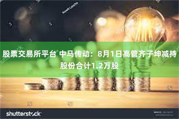 股票交易所平台 中马传动：8月1日高管齐子坤减持股份合计1.2万股