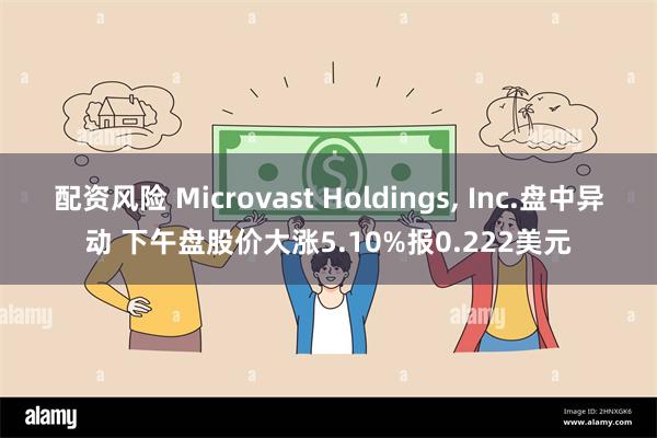 配资风险 Microvast Holdings, Inc.盘中异动 下午盘股价大涨5.10%报0.222美元