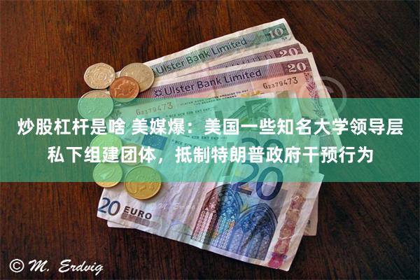炒股杠杆是啥 美媒爆：美国一些知名大学领导层私下组建团体，抵制特朗普政府干预行为